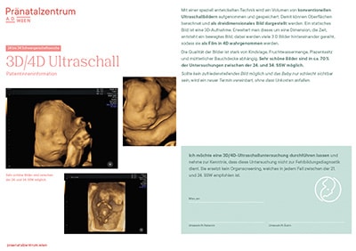 Patientinneninformation 3D-Ultraschall und 4D-Ultraschall