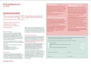 Tájékoztató anyag - 12 hetes ultrahang